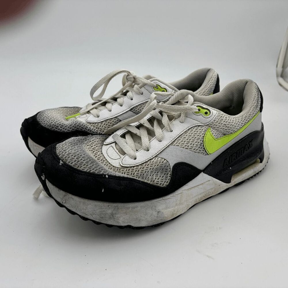Nike AIR MAX SYSTM Men's Size 12‎ Black White Green DM9537-100 Sneakers Shoes